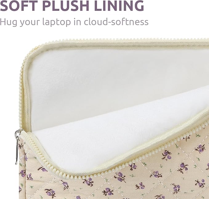 Puffy Laptop Sleeve 13-15.6 Inch Cute Quilted Laptop Protective Case Padded - Image 4