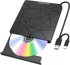 External DVD Drive USB 3.0 USB-C CD Burner CD/DVD Player Optical Drive by GODBPMYNU