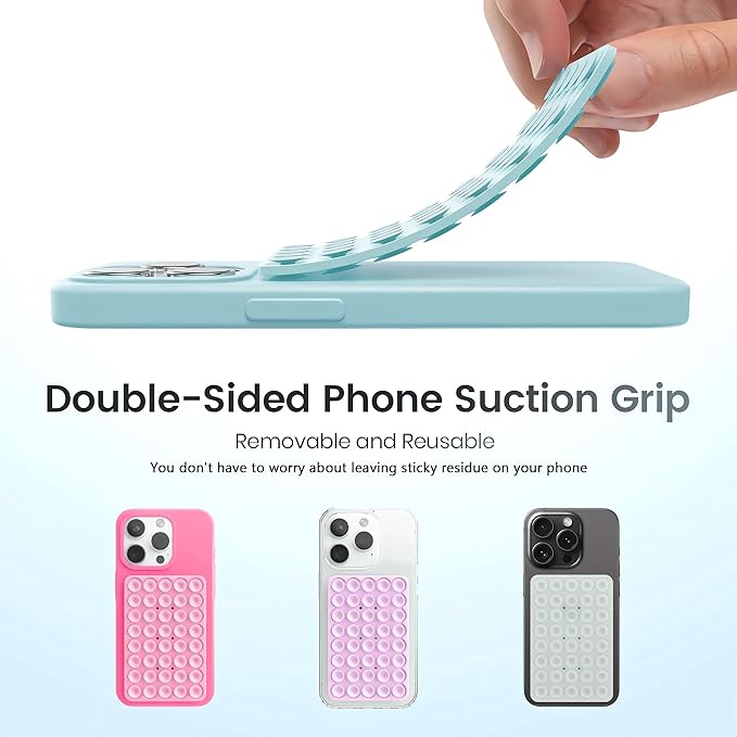 Silicone Double-Sided Suction Phone Case Detachable Mount, ASMR/Fidget Sticky - Image 8