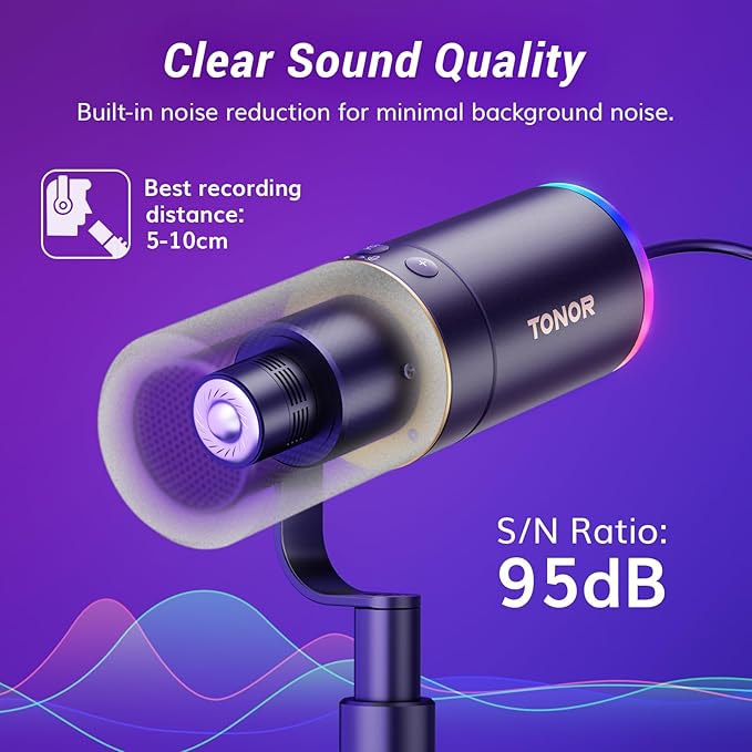 TONOR Dynamic Microphone, XLR/USB Microphone - Image 3