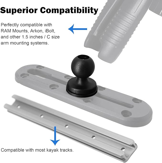 2 pcs 1" Track Ball Mount Base - Image 4