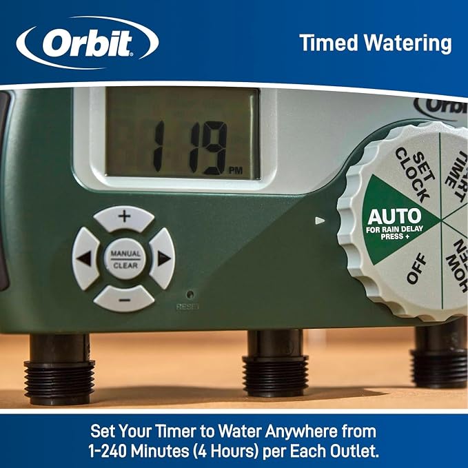 3-Pack Orbit 56082 3-Outlet Hose Watering Timer - Image 4