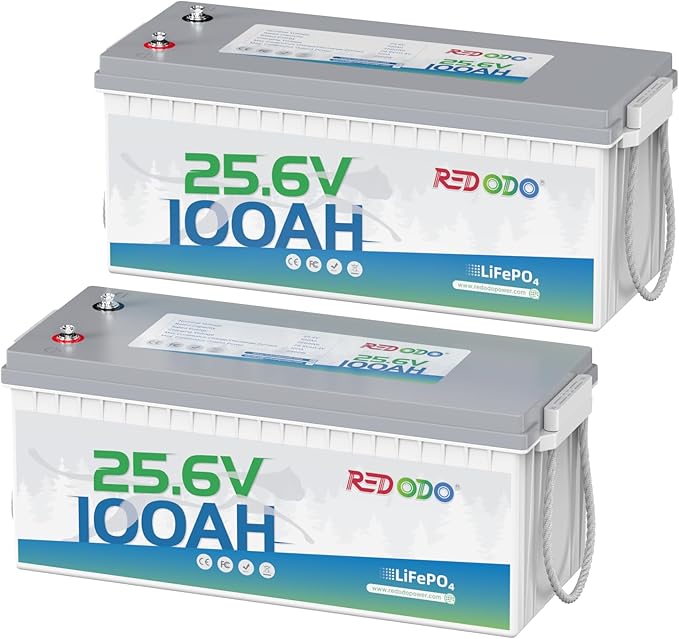 Redodo 24V 100Ah LiFePO4 Lithium Battery, 2560W Power, 100A BMS, Trolling Motor by PrimeDayRedodoSaveup55