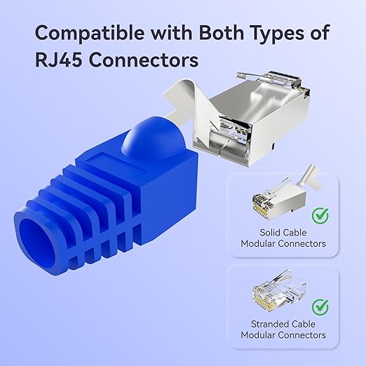 CableGeeker 100-Pack Cat6 / Cat5e RJ45 Strain Relief Boots, RJ45 Boot, Cat 6 - Image 4