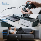 Tan QY USB 3.0 Extension Cable 24.5Ft/7.5M, USB 3.0 High Speed Extender Cord - Image 5