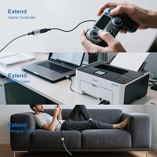 Tan QY USB 3.0 Extension Cable 24.5Ft/7.5M, USB 3.0 High Speed Extender Cord - Image 5