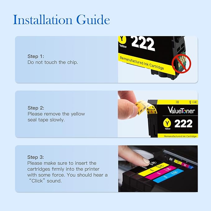 Valuetoner 222XL High-Capacity Black & Standard Color Remanufactured - Image 6