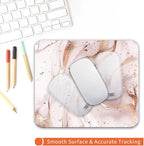 Square Mouse Pad Rose Gold Marble, Personalized Premium-Textured Custom Mouse - Image 4