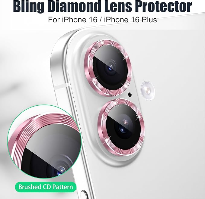 AGVEE 3+3 6 Pack for iPhone 16 6.1" / 16 Plus 6.7" Camera Lens Cover Protector - Image 4
