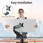 MOUNTUP Single Monitor Mount fits 22''-43'' Ultrawide Screen, Holds 6.6-33lbs - Image 2