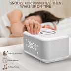 Alarm Clock Speaker Wireless Charger, Digital Alarm Clocks Bedrooms Bluetooth - Image 4