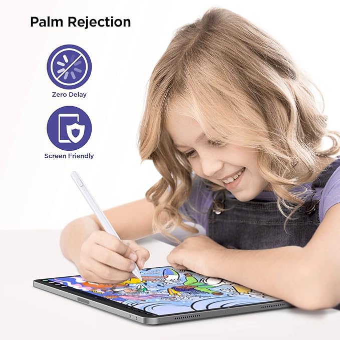 Stylus Pen for iPad 2018-2025, 15Mins Fast Charge for Apple Pencil, Palm - Image 5