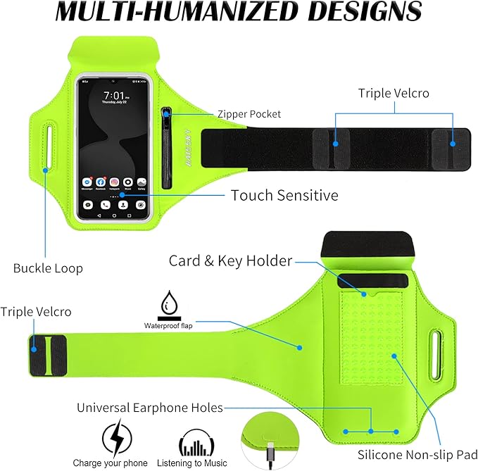 Running Armband with Earphone Bag Cell Phone Armband - Image 6