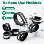 68PCS Cable Clamps Assortment Kit, 7 Sizes Stainless Steel Rubber Coated - Image 5