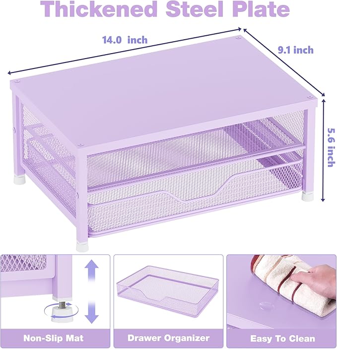 Desk Organizers and Accessories, 2-Tier Computer Monitor Stand Riser - Image 2