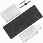 Topographic Contour Extended Big Mouse Pad Large, Gaming Mouse Pad Desk Pad - Image 9
