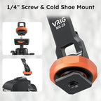 VRIG MG-28 Magnetic Phone Tripod Mount, 1/4" Thread Cold Shoe 360° Rotation - Image 3