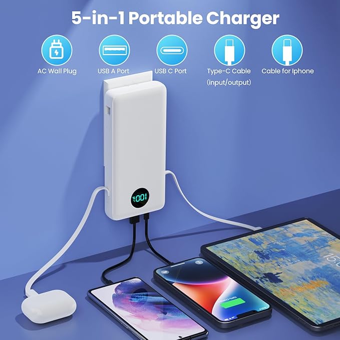 Portable Charger 33800mAh USB C Power Bank - Image 3