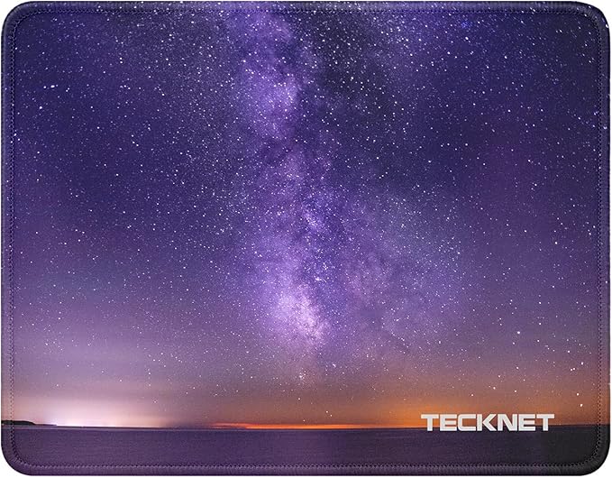 TECKNET Mouse Pad with Anti-fray Stitching, Waterproof Surface & Non-Slip by Tecknet