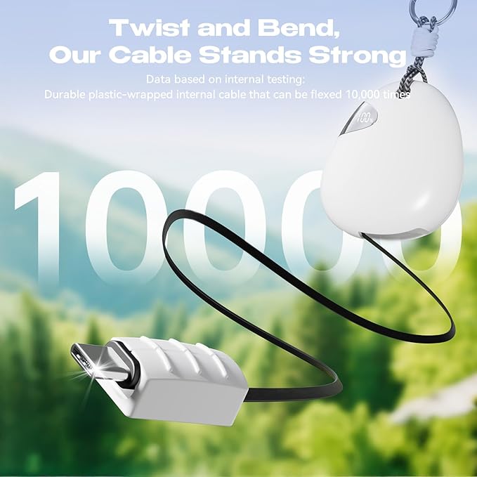 Vivilumens Portable Charger Power Bank 10000 mAh 65CM Fast-Charging Retractable - Image 3