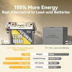 Power Queen 12V 100Ah Group 24 LiFePO4 Battery, 1280Wh Lithium Battery - Image 4