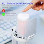 FEELWORLD VM1 White Gaming PC USB Microphone Condenser Mic - Image 2