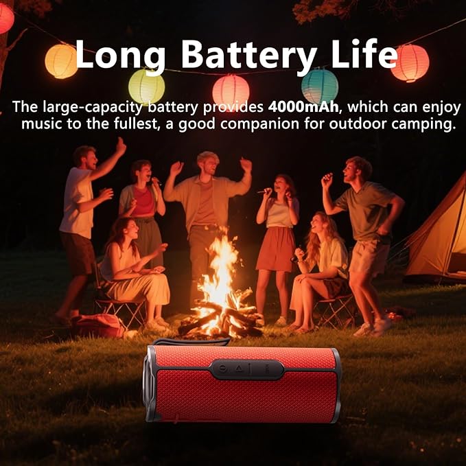 COOPERS Portable Bluetooth Speaker, Wireless Bluetooth Speaker, IPX5 Waterproof - Image 5