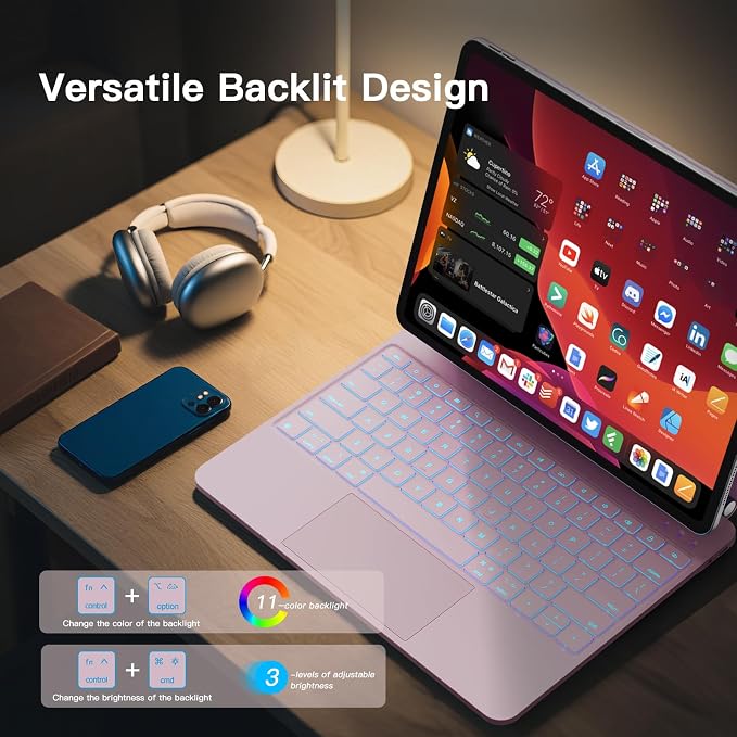 for iPad Air 13 inch Case with Keyboard, iPad Pro 12.9 Magic Keyboard, Springy - Image 5