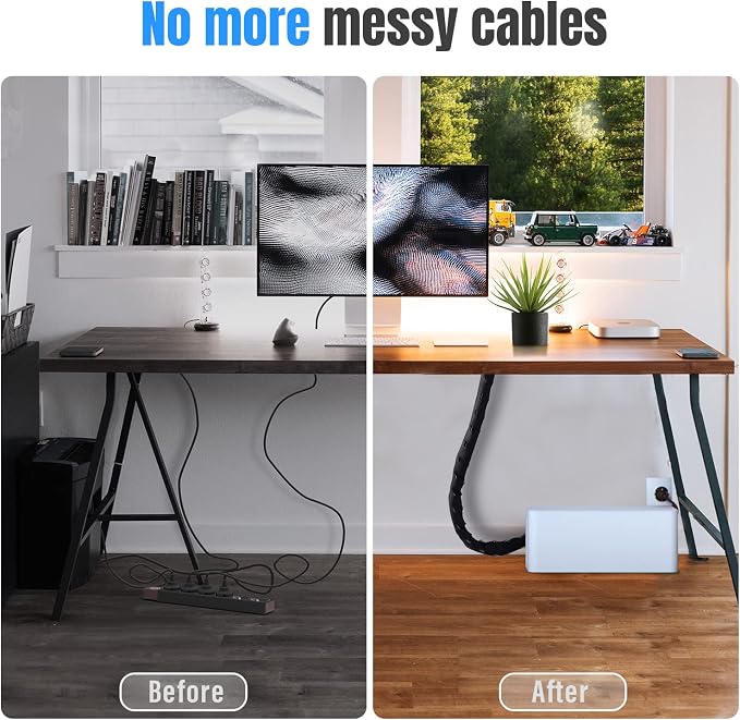 Large Cable Management Box, Cord Organizer to Hide Power Strip, Extension Cord - Image 7