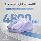 TECKNET Wireless Mouse Silent 4800 DPI Computer USB A & Bluetooth Mouse 6 - Image 4