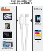 SD Card Reader for iPhone iPad Built-in Dual Cords Card Reader - Image 2