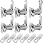 Thumb Operated Offset Cam Lock, 1-1/8” Cylinder Fits on 7/8” Max Door Thickness by Sissinda