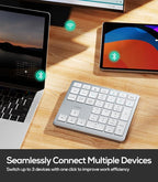 Nulea Wireless Number Pad Bluetooth 5.0 & 2.4G Portable Numeric Keyboard - Image 2