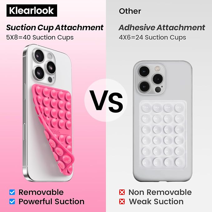 Klearlook Silicone Suction Cup Phone Case Mount Double Sided, Silicon Sticky - Image 2