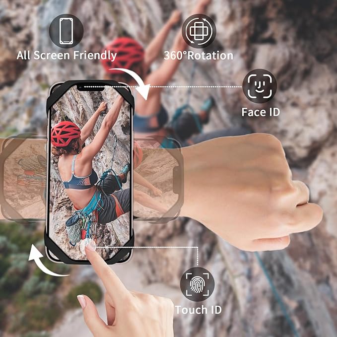 3in1 Running Sports Armband+Wristband+Bicycle Phone Holder, 360° Rotation & - Image 3