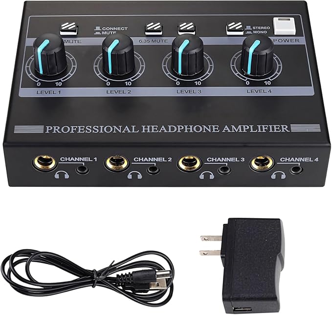 Headphone Amplifier, 4 Channel Home Headphone Amplifier by Unknown