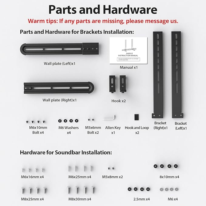 USX MOUNT Universal Soundbar Mount, Sound Bar TV Bracket - Image 2