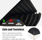 JBER 48 Pack Charcoal Acoustic Panels Studio Foam Wedges Fireproof Soundproof - Image 4