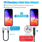 AGVEE 2 Pack 4 inch USB-C Female to Lightning Male Adapter, 30W Fast Charging - Image 3