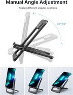 JSAUX Cell Phone Stand, Foldable Aluminum Adjustable Phone Holder - Image 6