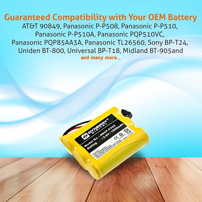 Synergy Digital Cordless Phone Battery, Compatible - Image 6