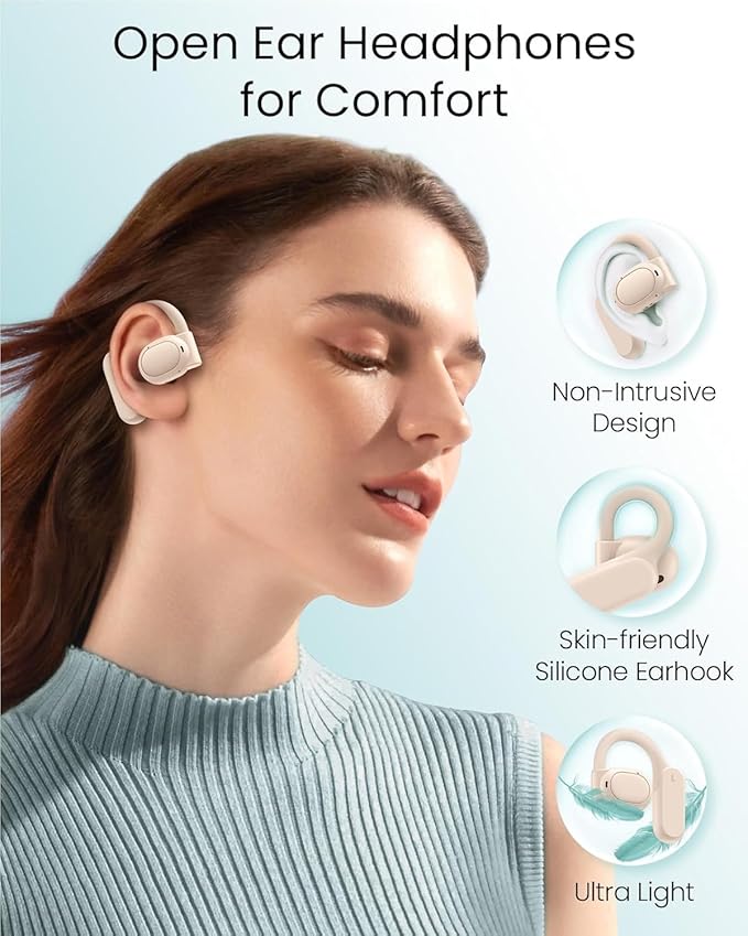 TAGRY Open Ear Earbuds Wireless Bluetooth Headphones 80Hrs Playtime Ear Buds - Image 3