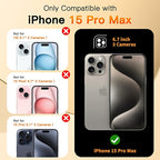 COOLQO for iPhone 15 Pro Max Case 6.7'' Upgraded 360° Spin Magnetic Stand - Image 2