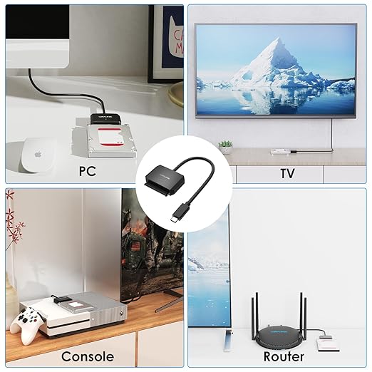 WAVLINK SATA to USB Type-C Hard Drive Cable, 5Gbps USB C to Sata Cable Support - Image 6
