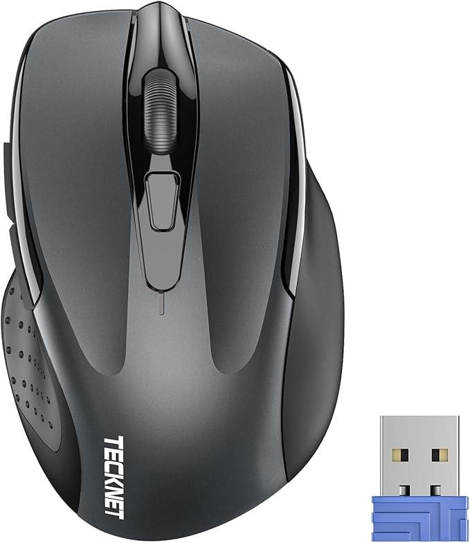 TECKNET Wireless Mouse, 2.4G Ergonomic Optical Mouse, Computer Mouse by Tecknet