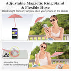 Magnetic Umbrella Phone Stand for Sun Protection, Adjustable Sun Shade Shield - Image 3