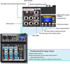Depusheng HT4 Bluetooth Compatible Professional Portable Digital DJ Console - Image 2