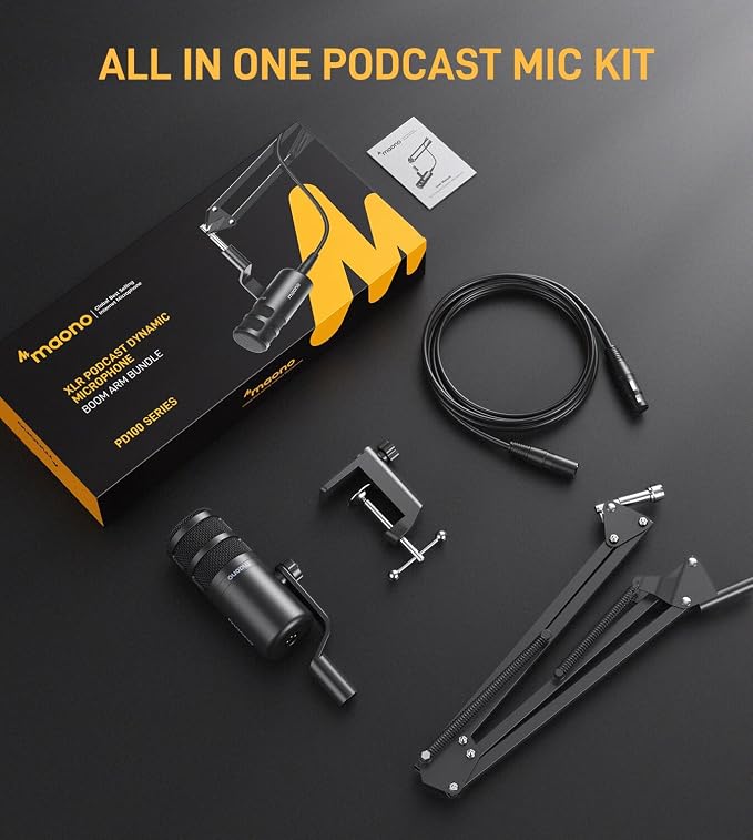 MAONO XLR Podcast Dynamic Microphone, Cardioid Studio Mic - Image 8
