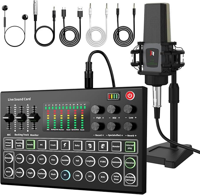 RHM M9 Podcast Equipment Bundle, All-in-One Starter Kit by RHM