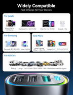 USB C Car Charger Cigarette Lighter Adapter 75W 4-Port Fast Car Charger Fast - Image 5